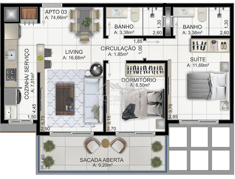 APARTAMENTO NO BAIRRO PRAIA DA CAL 9