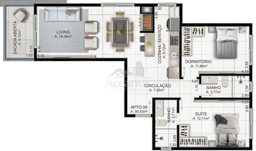 APARTAMENTO NO BAIRRO PRAIA DA CAL 2