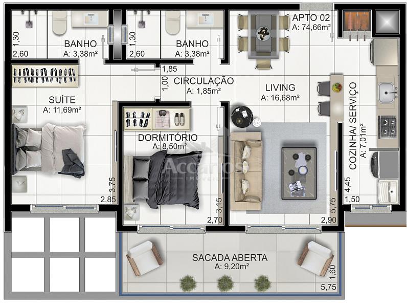 APARTAMENTO NO BAIRRO PRAIA DA CAL 4