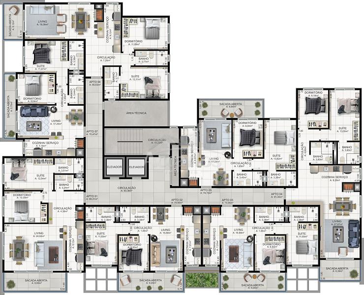 APARTAMENTO NO BAIRRO PRAIA DA CAL 8