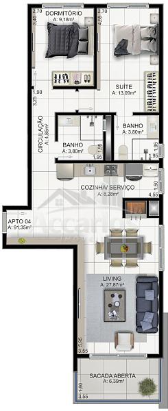 APARTAMENTO NO BAIRRO PRAIA DA CAL 13