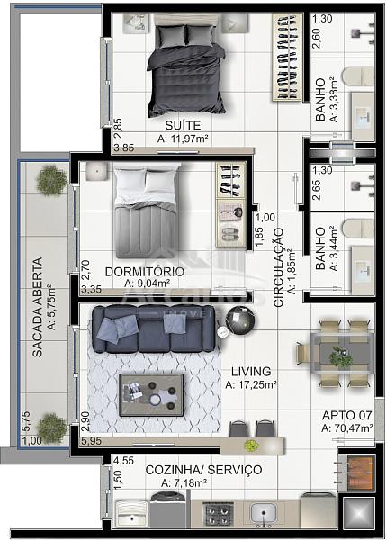 APARTAMENTO NO BAIRRO PRAIA DA CAL 24