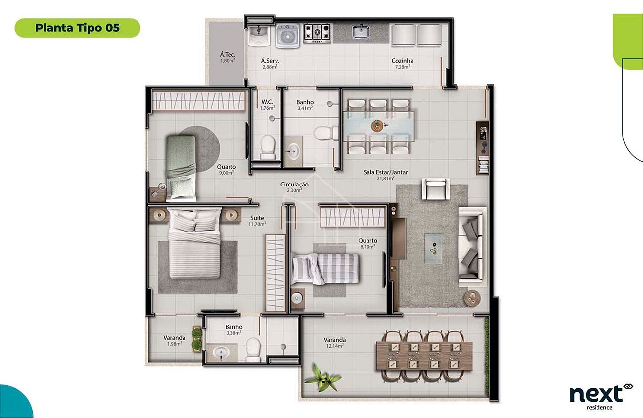 Apartamento à venda com 3 quartos, 98m² - Foto 21