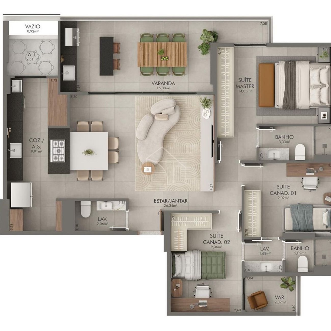 Apartamento, 3 quartos, 130 m² - Foto 19