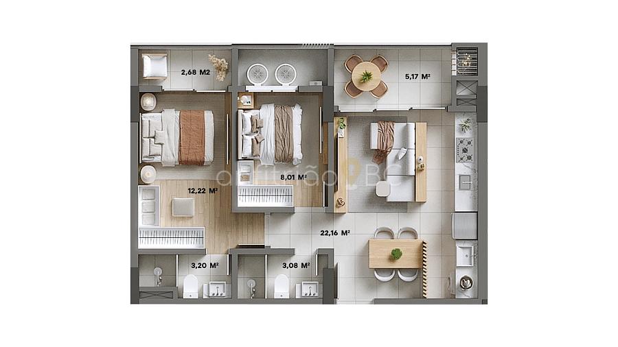 Apartamento 2 Quartos Praia Brava 70m² — foto 12