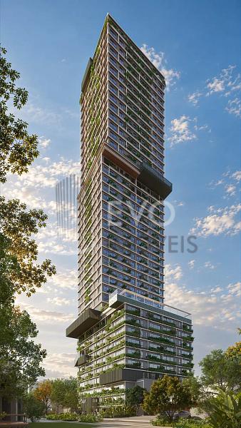 Fachada do �ra Vaca Brava, torre de 43 pavimentos na Rua T-30, Setor Bueno