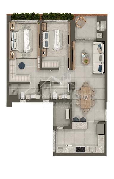 �GORA � Apartamento em constru��o de 2 dormitorios sendo 1 su�tes centro em Torres/RS 18
