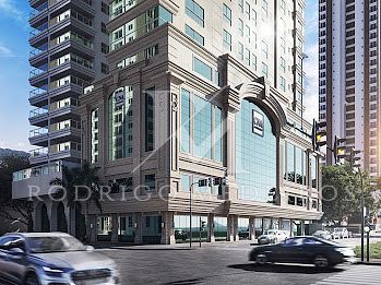 Apartamento com 4 suítes e vista frontal para o mar na Meia Praia, Itapema