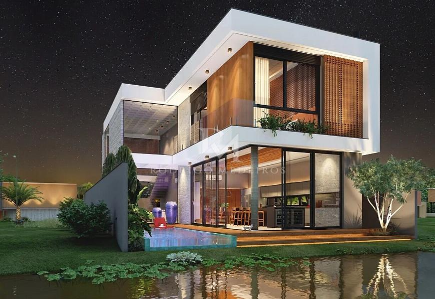 Casa � venda na Pedra Branca, Palho�a, com vista para o lago e piscina