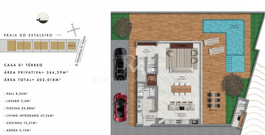 Casa em Condomínio com 4 quartos à venda, 344m², 5 banheiros, 2 garagens - Praia do Estaleiro - Balneário Camboriú — foto 4