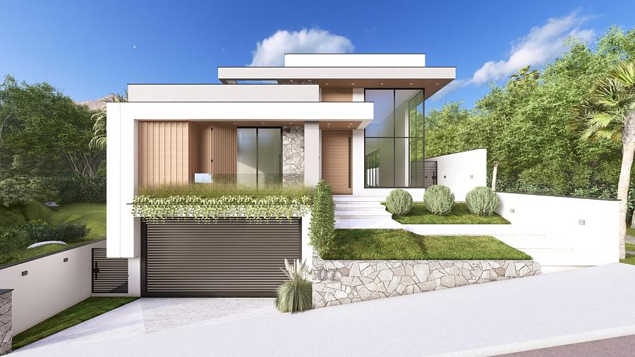 Casa de alto padro  venda na Pedra Branca, Palhoa, com 3 sutes e design moderno