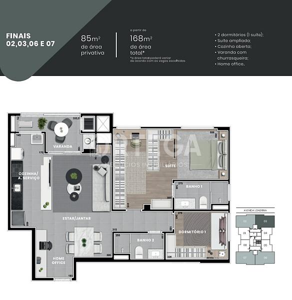 Apartamento com 03 quartos em Maringá PR. Zona 08. — foto 12