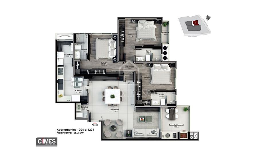 3 suítes -  Infinity Residence — foto 35