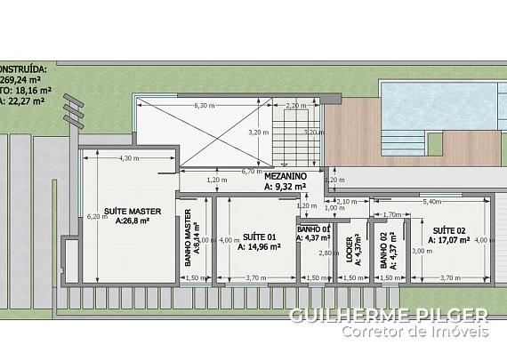 Planta Piso Superior (�reas)