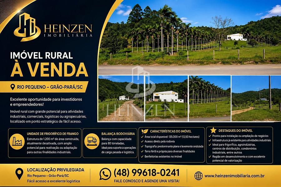 Terreno Rural de 13,5 hectares Rio Pequeno - Gr�o-Par� SC 2
