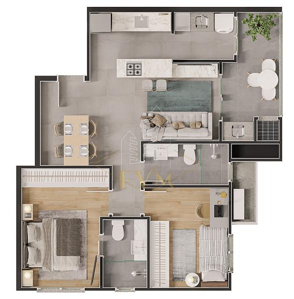 ED. Green View Residence (1 suíte + 1 quarto) — foto 27