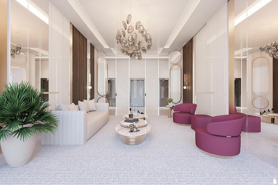 Hall de entrada do Rubelita Palace Residence em Itapema