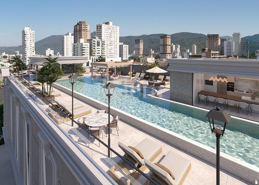 Piscina do Rubelita Palace Residence em Itapema