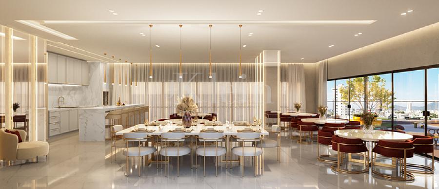 Sal�o de festa do Rubelita Palace Residence em Itapema