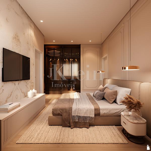 Su�te do apartamento do Rubelita Palace Residence em Itapema