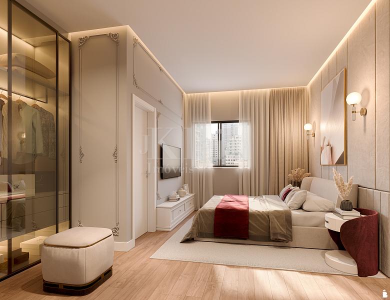 Su�te do apartamento do Rubelita Palace Residence em Itapema