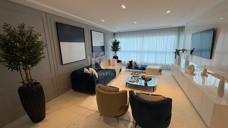 Living do apartamento do Edif�cio Vogue CNA em Itapema