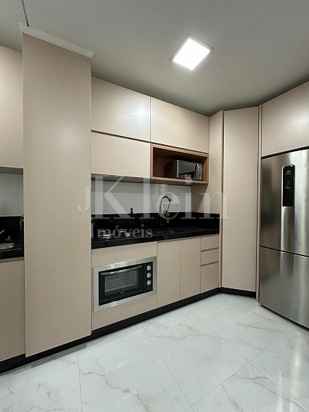 Cozinha do apartamento do Chateau Avenue no Morretes em Itapema