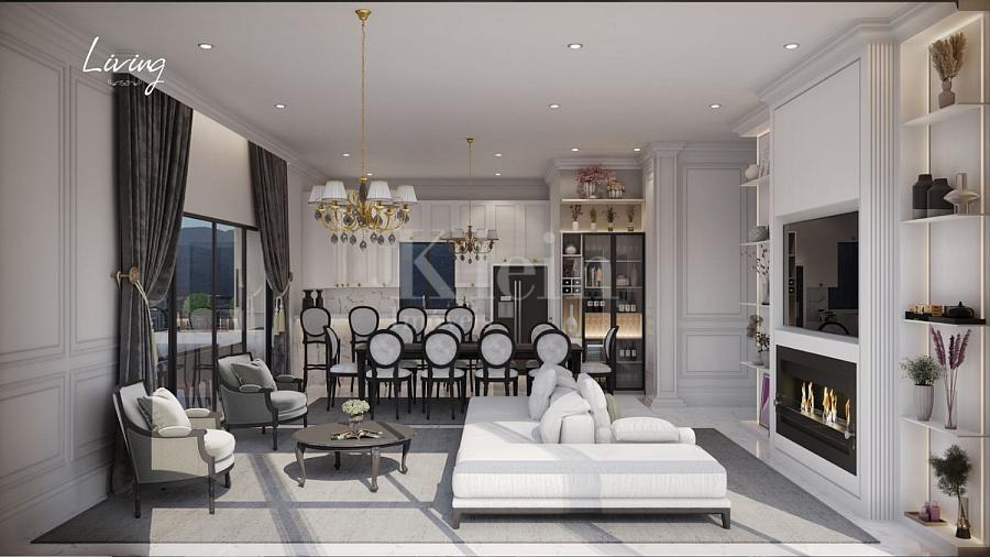 Living do apartamento do Le Chloe na Meia Praia em Itapema