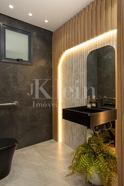 Banheiro do lazer do Grand Mirage no Centro em Itapema