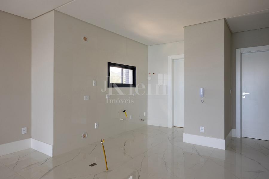 Cozinha do apartamento do Grand Mirage no Centro em Itapema