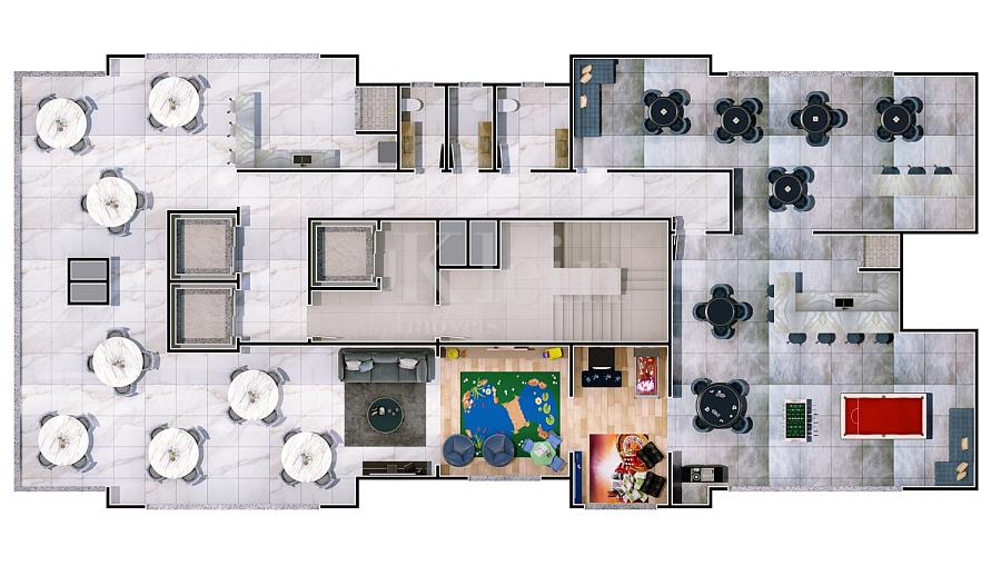 Planta do lazer do Grand Mirage no Centro em Itapema