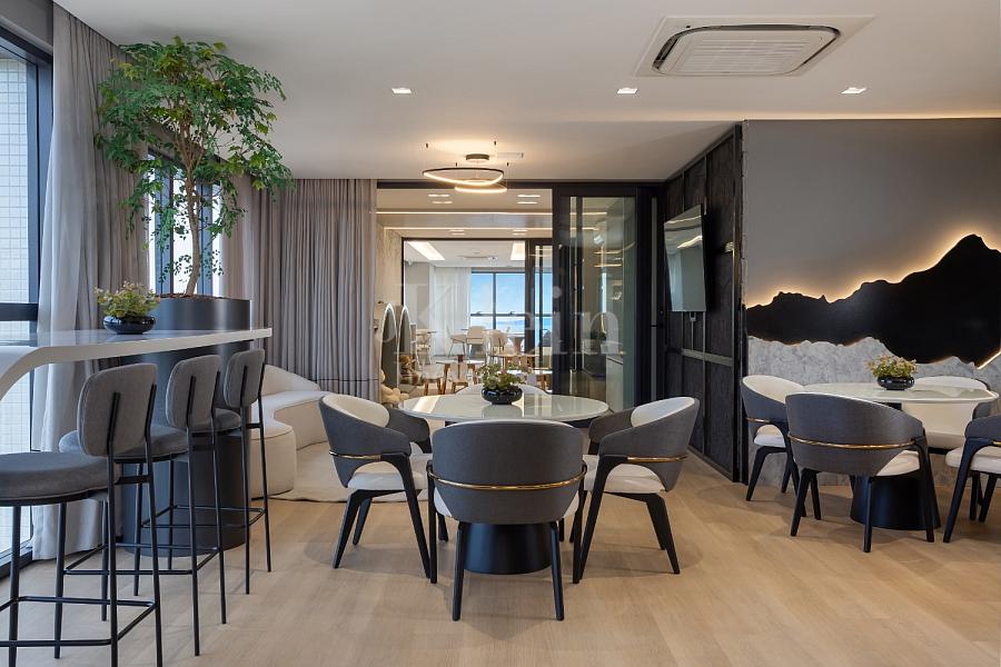 Sal�o de festas do Grand Mirage no Centro em Itapema