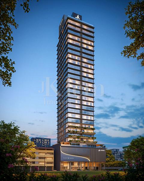 Fachada noturna do Saint John em Itapema | Centro