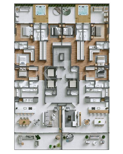 Planta apartamento diferenciado � venda do Saint John em Itapema | Centro