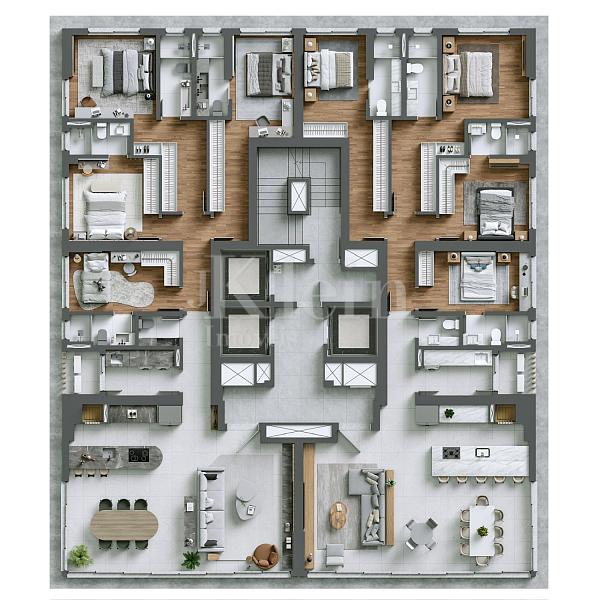 Planta apartamento duplex inferior � venda do Saint John em Itapema | Centro