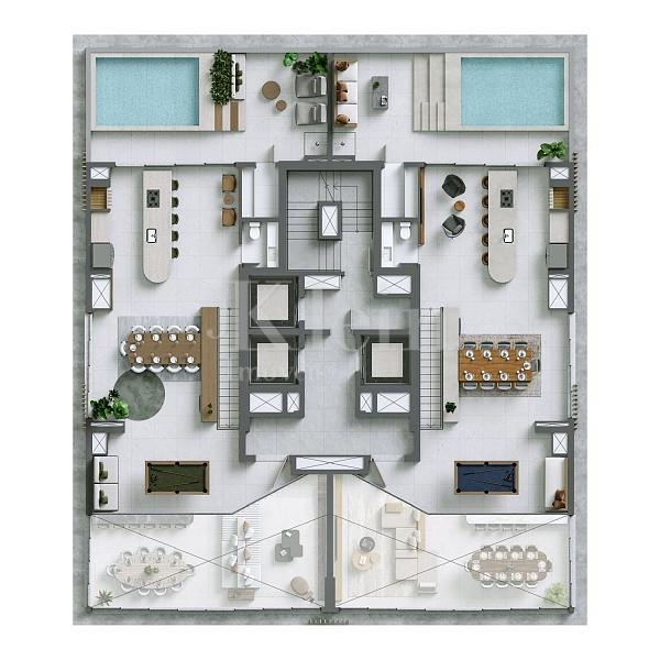 Planta apartamento duplex superior � venda do Saint John em Itapema | Centro