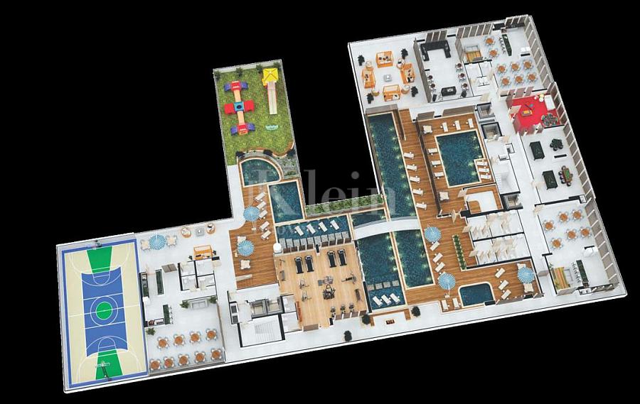 Planta do lazer do Times Square em Itapema