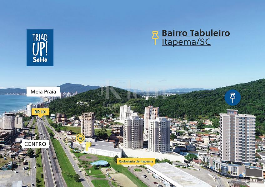 Localiza��o do Triad UP! Soho no Tabuleiro dos Oliveiras em Itapema