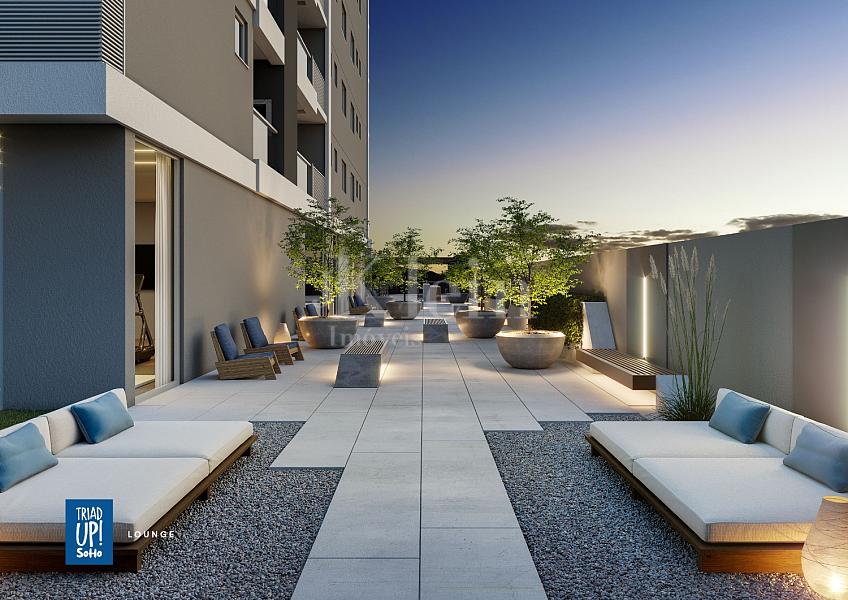 Lounge do Triad UP! Soho no Tabuleiro dos Oliveiras em Itapema