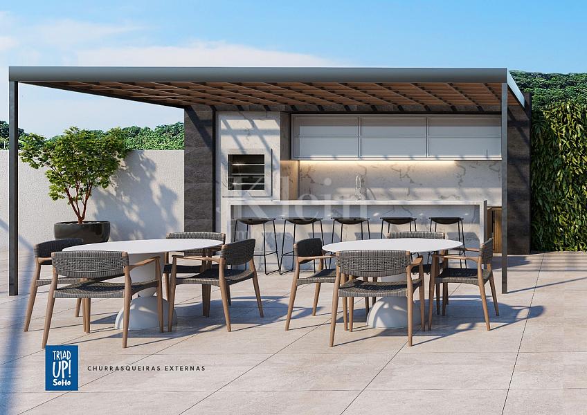 Quiosque do Triad UP! Soho no Tabuleiro dos Oliveiras em Itapema