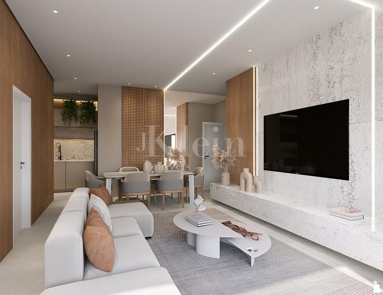 Living do apartamento � venda no Portal 246 Residence na Meia Praia em Itapema