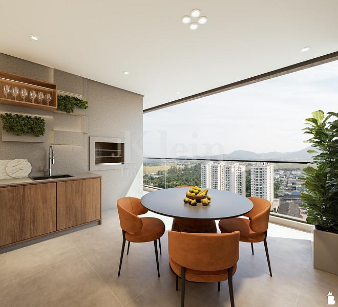 Sacada do apartamento � venda no Portal 246 Residence na Meia Praia em Itapema