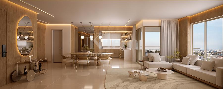 Living do apartamento � venda no Solaris Residencial na Meia Praia em Itapema