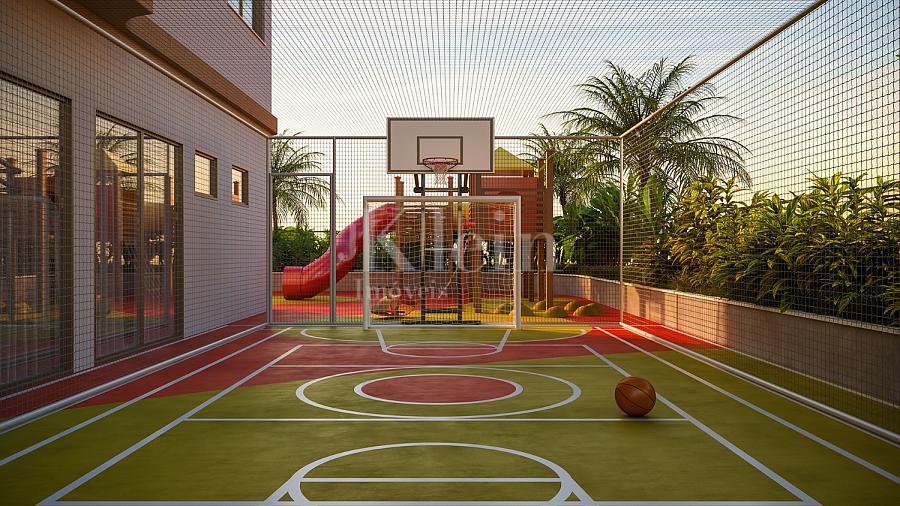 Quadra de esportes do Solaris Residencial na Meia Praia em Itapema