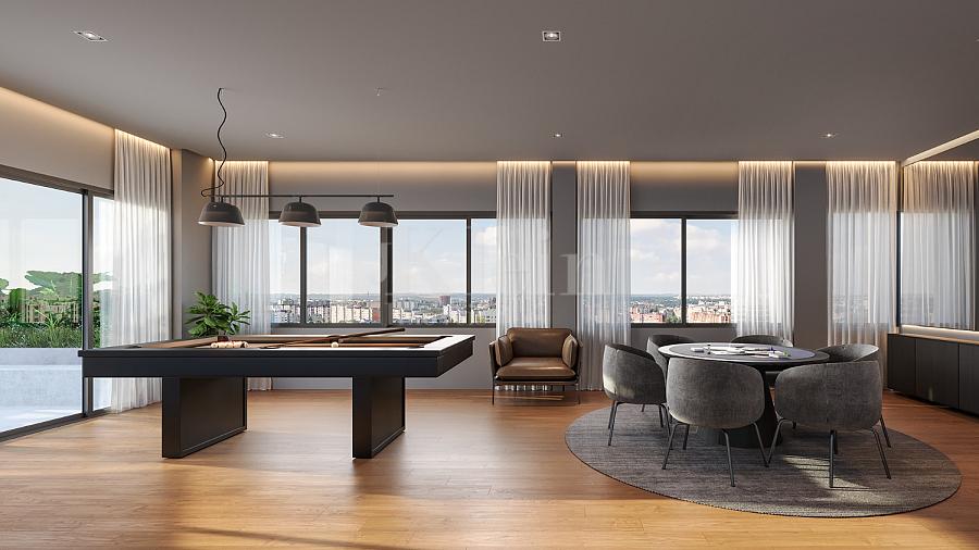 Sala de jogos do Solaris Residencial na Meia Praia em Itapema