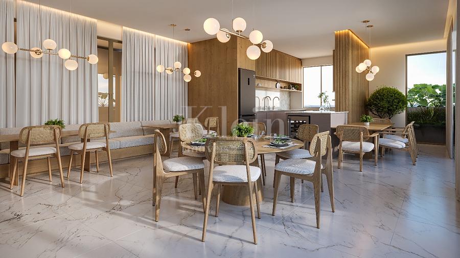 Sal�o de festas do Solaris Residencial na Meia Praia em Itapema