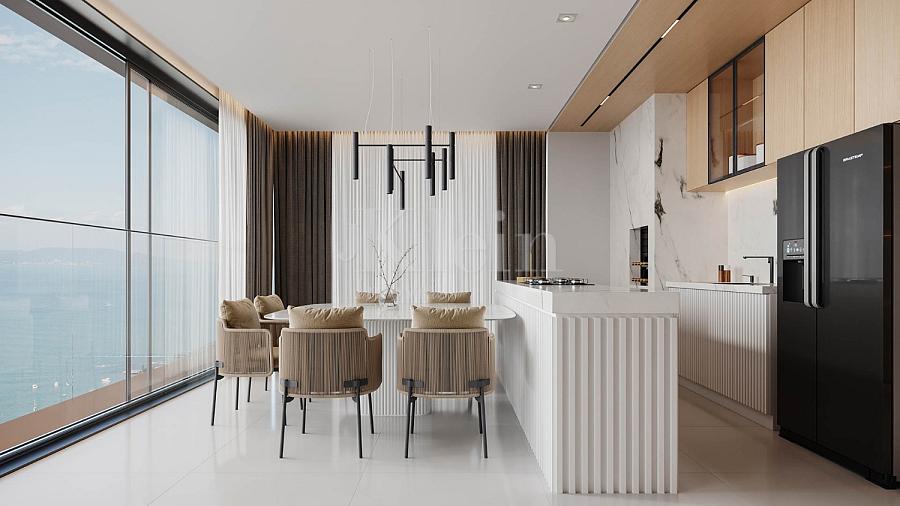 Living do apartamento � venda no High Tower no centro de Itapema