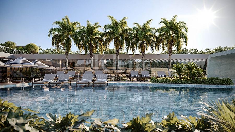 Piscina no High Tower no centro de Itapema