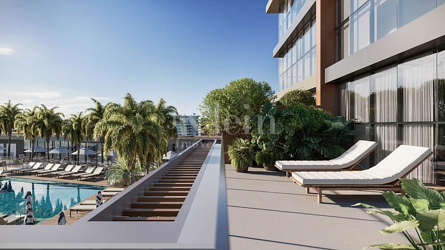 Terra�o do apartamento diferenciado � venda no High Tower no centro de Itapema