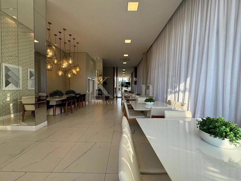 Sal�o de festas no Vila das Aroeiras Residence apartamento � venda em Meia Praia Itapema